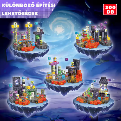 Kristály Barlang- 200db-mágneses építőkocka