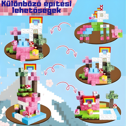 Unikornis Farm -100db-mágneses építőkocka