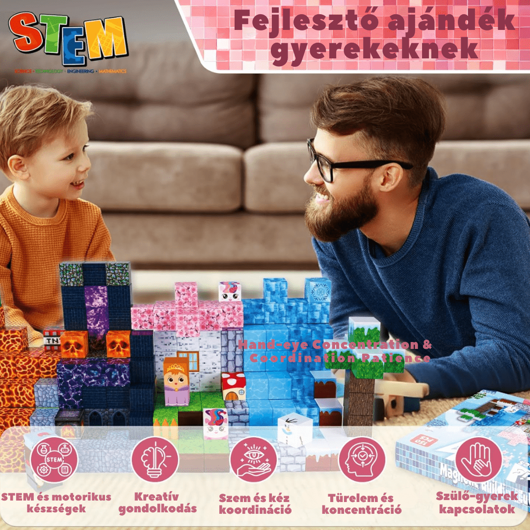 A Két Királyság Birodalma - 150db - mágneses építőkocka