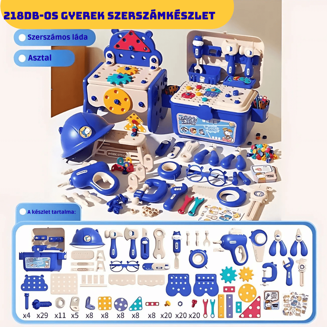 Gyerek Barkácsműhely – 218db