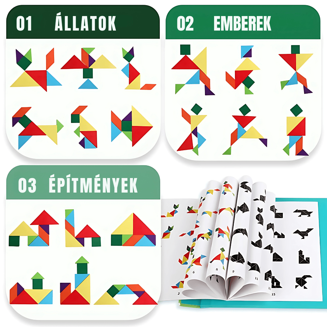 Mágneses Tangram Könyv