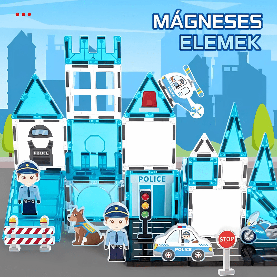 Rendőrőrs - 42db - mágneses építőelem