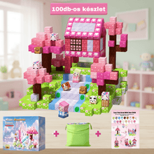 Tündérkert - 100db - mágneses építőkocka +3db Figura